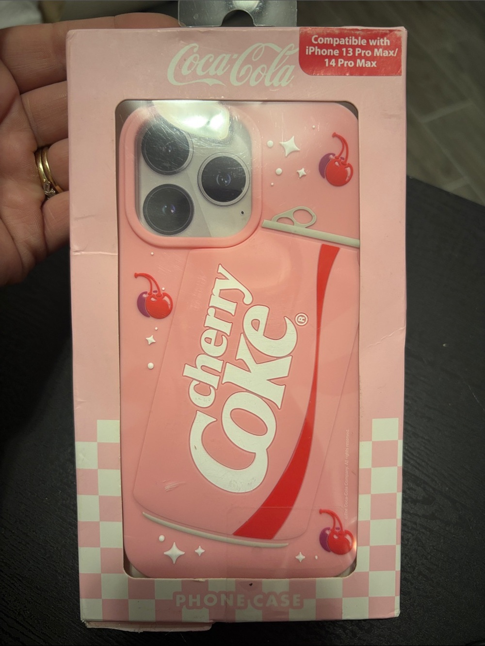 Coca Cola Cherry Coke Pink Phone Case for iPhone 13 Pro Max / 14 Pro Max